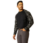 Ariat FR AC Stretch Camo Baseball T-Shirt