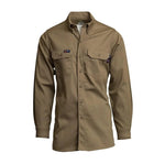 Lapco 7oz. FR Uniform Shirts | 100% Cotton - Khaki